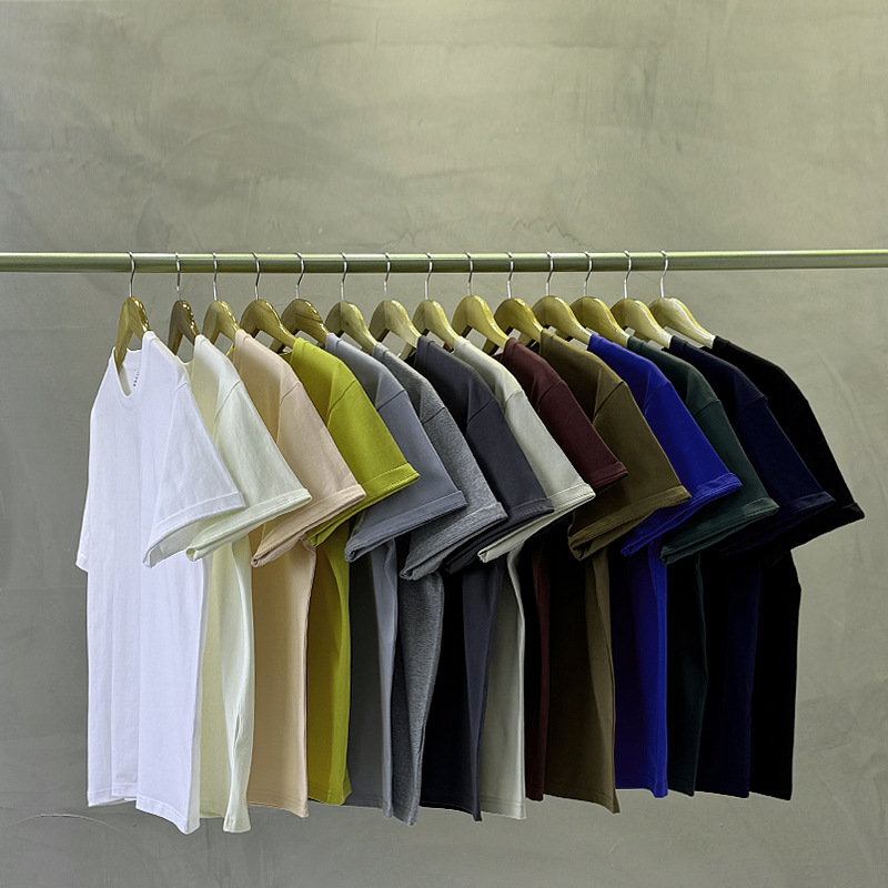 Men's T-Shirt Solid Cotton Crew Neck T-Shirt Oversized Casual Basic Short Sleeve Tee